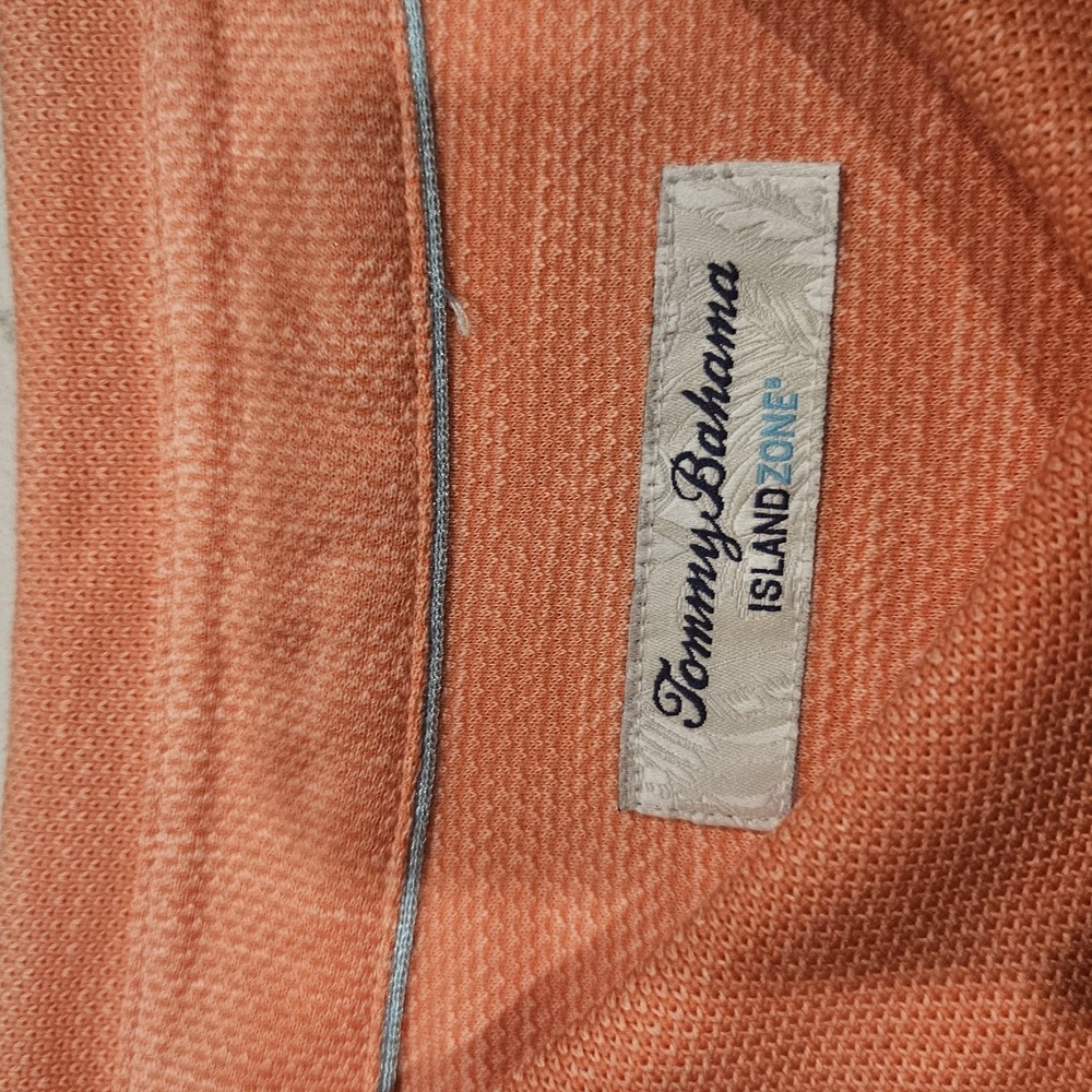 Tommy Bahama Polo Shirt Mens XL Salmon ColorI sland Zone Short Sleeve Tencel - Picture 4 of 8